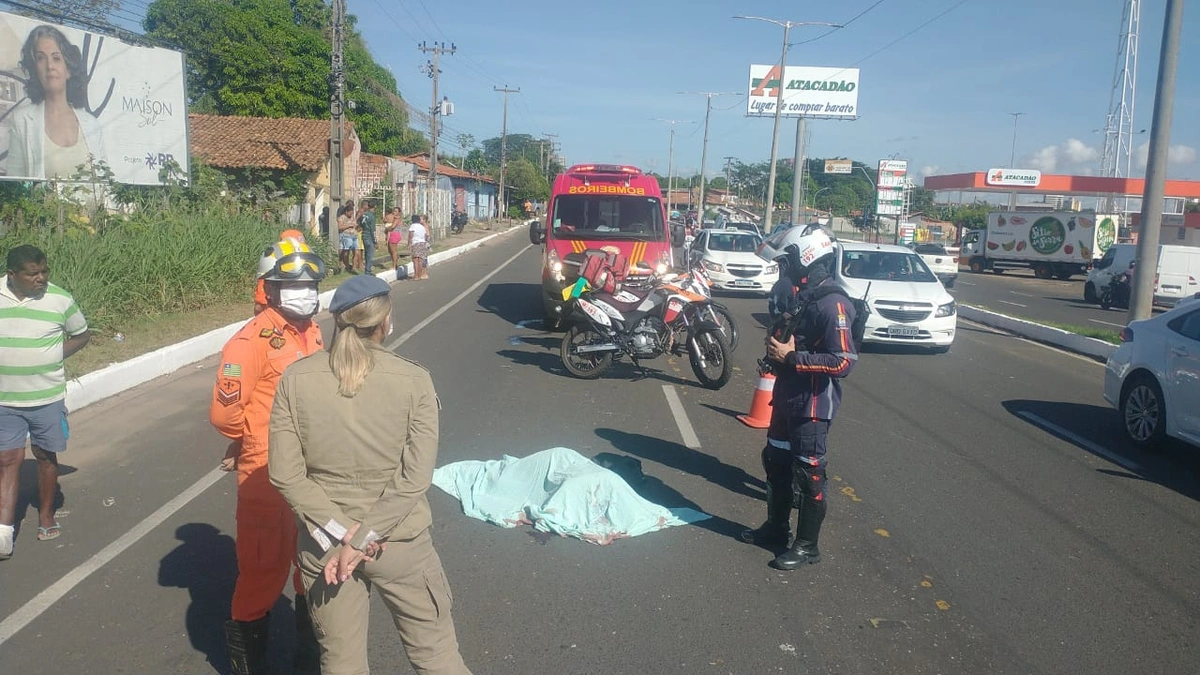 Mulher morta após acidente
