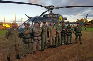 Patrulhamento aéreo nos festejos de Campo Maior (Foto: Divulgação/ PM-PI)