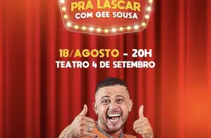 Pôster oficial do espetáculo “Botando pra lascar” do humorista Gee Sousa (Foto: Divulgação)