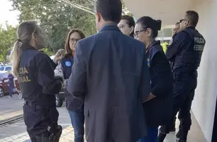 Sasc junto a representantes do Ministério Público do Trabalho, Ministério do Trabalho e Emprego e da Polícia Federal no resgate a trabalhadora (Foto: Divulgação)