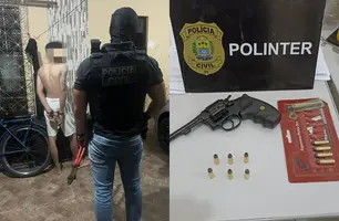 Suspeito preso e material apreendido (Foto: Conecta Piauí)