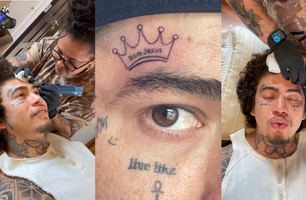 Whindersson Nunes tatua homenagem a sua cidade natal no rosto (Foto: Reprodução/Instagram)