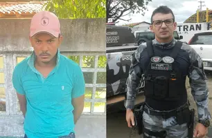 À esquerda, Apolinário Lopes e à direita, o tenente Madislan (Foto: Divulgação/ SSP-PI)