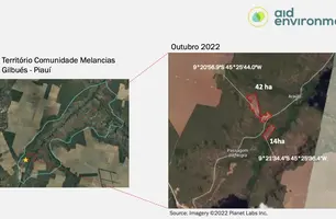 Área desmatada na comunidade (Foto: Reprodução)