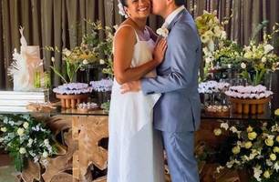 Casamento de Mussoline e Aline (Foto: Reprodução)