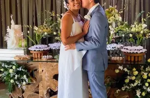Casamento de Mussoline e Aline (Foto: Reprodução)