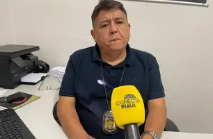 delegado Sérgio Alencar, titular do 1º DP (Foto: Tiago Moura / Conecta Piauí)