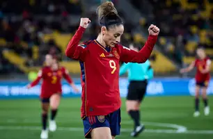 Esther Gonzalez, marcadora do terceiro gol da Espanha contra a Costa Rica (Foto: Reprodução/ Twitter)