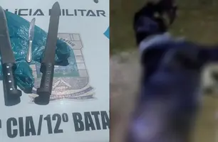 Homem é preso após matar cachorro com facão (Foto: Divulgação/ PM-PI/ Reprodução)