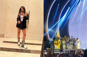 Iracema curte show em Brasília (Foto: Reprodução)