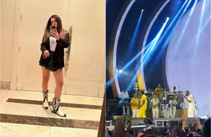 Iracema curte show em Brasília (Foto: Reprodução)