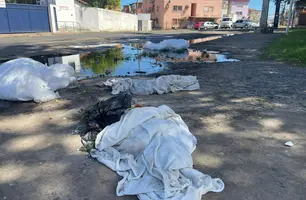 Lixo espalhado pelo bairro (Foto: Conecta Piauí)