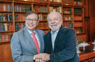 Lula e presidente da Colômbia se reúnem (Foto: Ricardo Stuckert/ PR)