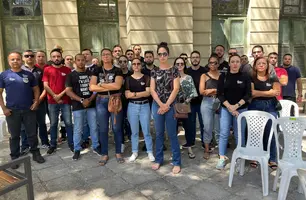 Manifestação da Guarda Municipal de Teresina (Foto: Tiago Moura / Conecta Piauí)