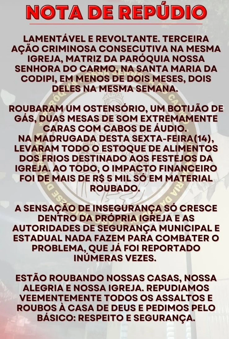 Nota de repúdio