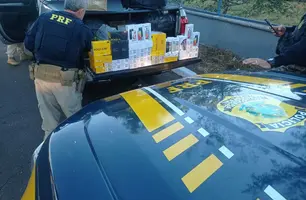 Polícia apreende 59 celulares sem nota fiscal na BR 343 (Foto: Reprodução/PRF)
