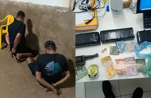 Presos por tráfico de drogas (Foto: Divulgação/ PM-PI)