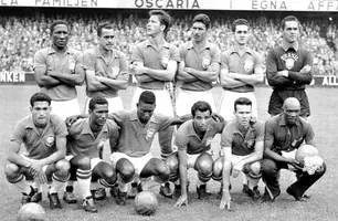 Seleção brasileira na Copa do mundo de 1958 (Foto: Reprodução/ Arquivo CBF)