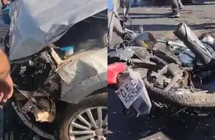 Veículos envolvidos no acidente (Foto: Reprodução)