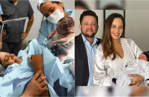 Wrias Moura, Raquel Dias e o pequeno José (Foto: Reprodução)