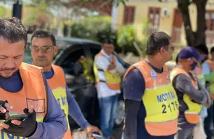 A categoria reivindica contra a empresa de transporte por aplicativo Uber e outras melhorias para a classe (Foto: Tiago Moura / Conecta Piauí)