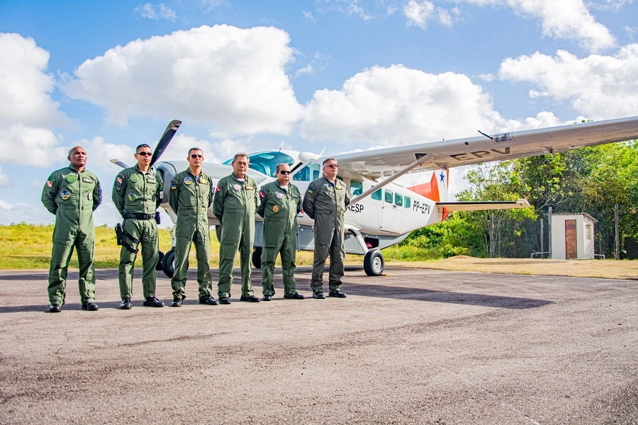 A operação teve como base p hangar do Governo do Estado no aeroporto internacional de Macapá
