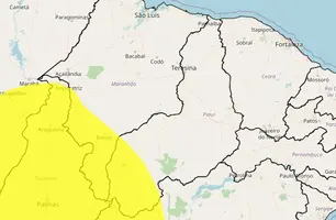 Alerta amarelo de chuva intensa (Foto: Print do alerta/Conecta Piauí)