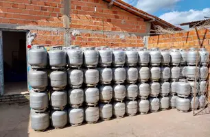 Apreensão de botijão (Foto: MP-PI)