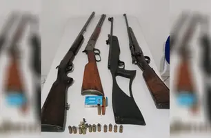 Arma apreendida com o suspeito (Foto: Divulgação/ PM-PI)