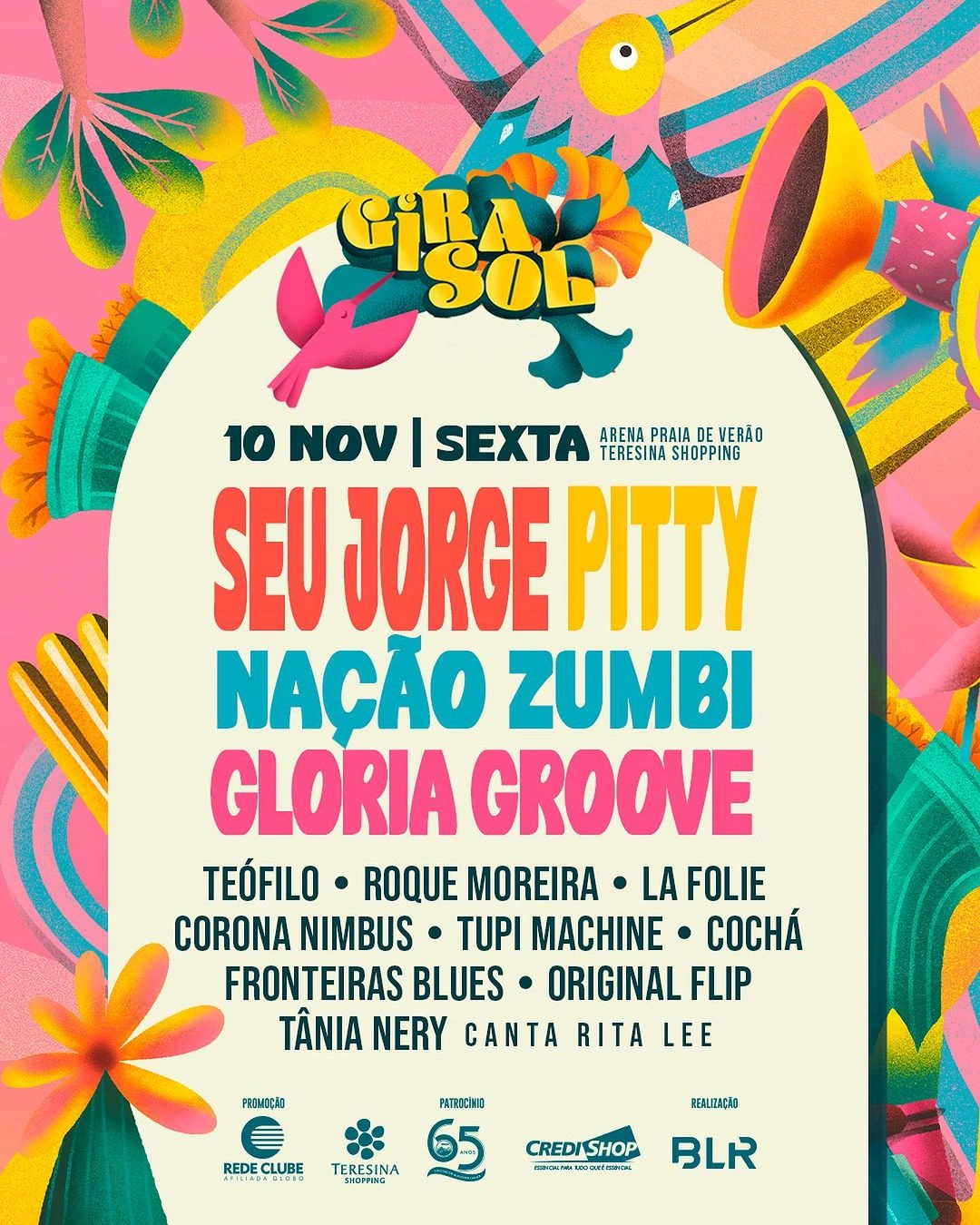 Atrações do dia 10 de novembro do Festival GiraSol