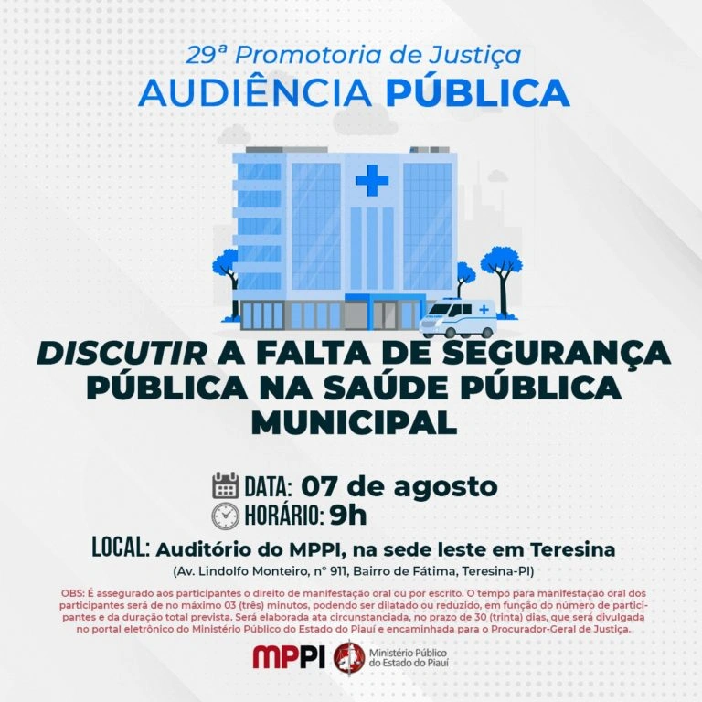 Audiência pública sobre falta de segurança em Teresina