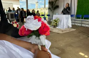 Casamento coletivo em penitenciária do Piauí (Foto: Reprodução)