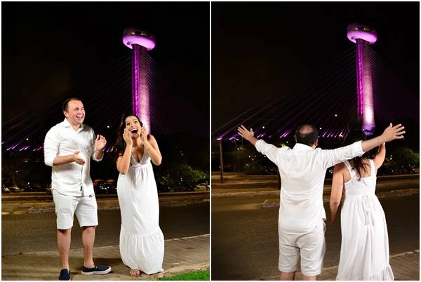 Chá revelação na ponte Estaiada