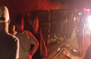 Cinco pessoas ficam feridas em acidente na zona rural de Oeiras (Foto: Reprodução)