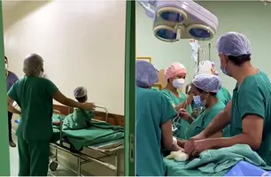 Cirurgia no Hospital Infantil Lucídio Portella (Foto: Reprodução)