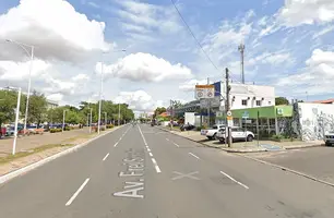 Faixa exclusiva de ônibus da Avenida Frei Serafim (Foto: Reprodução/Google Maps)
