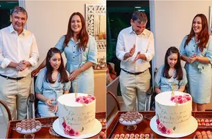 Família reunida para comemorar o aniversário de Danielle (Foto: Reprodução)