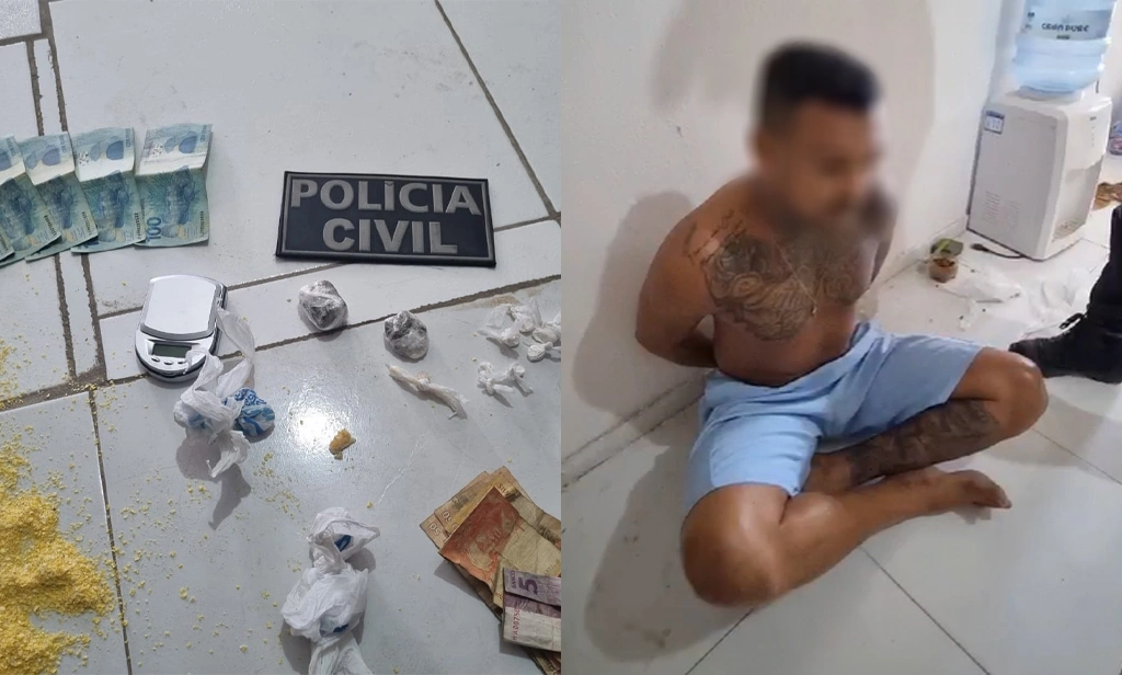 Homem é preso por tráfico de drogas