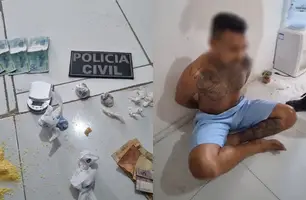 Homem é preso por tráfico de drogas (Foto: Divulgação/ PC-PI)