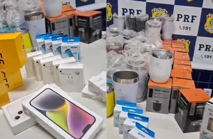 Material apreendido (Foto: Divulgação/ PRF-PI)