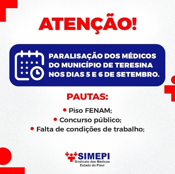 Médicos vão paralisar atividades