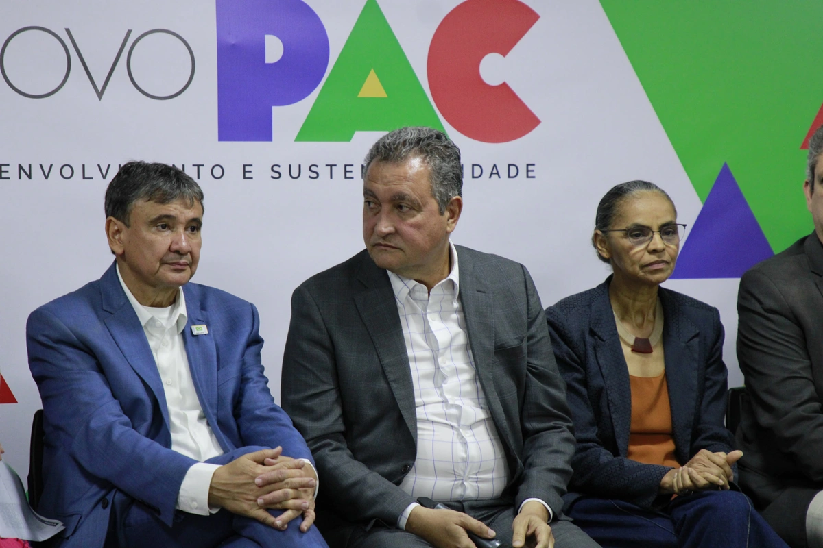 Ministros Wellington Dias, Rui Costa e Marina Silva, respectivamente