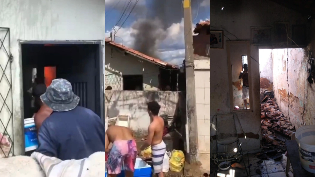 Mulher incendeia a própria casa em Teresina