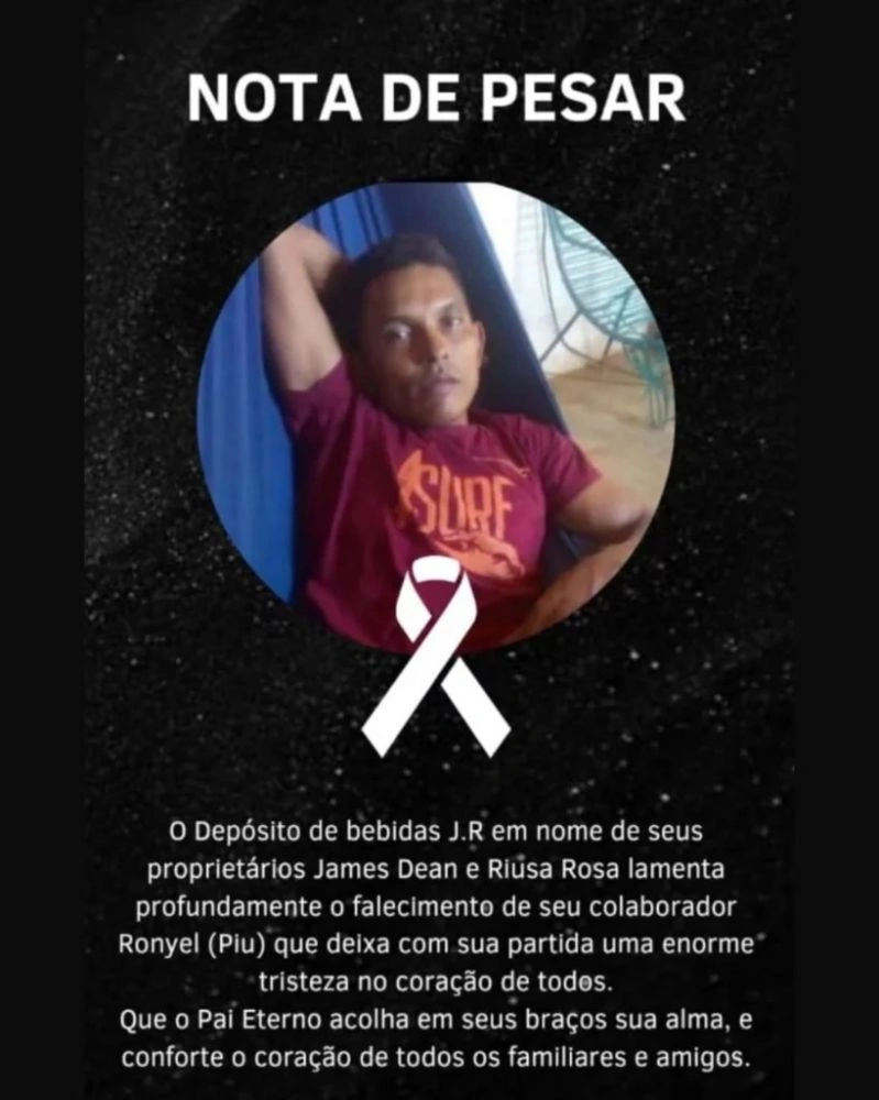 Nota de pesar pela morte de colaborador