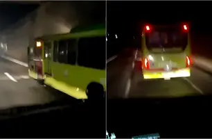 Ônibus de Teresina é flagrado em Minas Gerais (Foto: Reprodução/Rede Social)