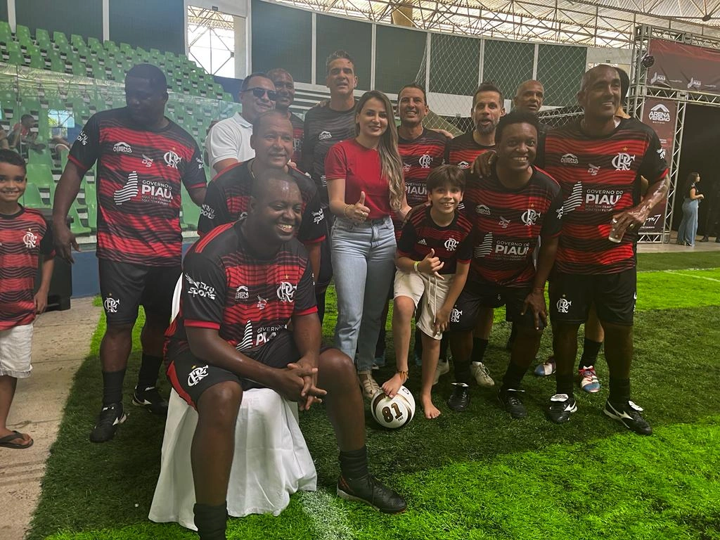 Partida entre Flamengo e Piauí no ginásio Verdão