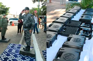 Passagem de comando e entrega de equipamentos (Foto: Divulgação/ PM-PI)