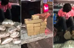 Polícia prende homem que transportava maconha avaliada em 80 mil reais em Teresina (Foto: Conecta Piauí)