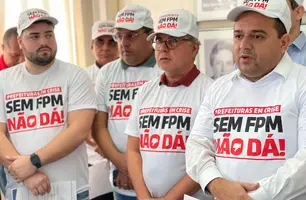 Prefeitos fazem mobilização (Foto: Tiago Moura / Conecta Piauí)