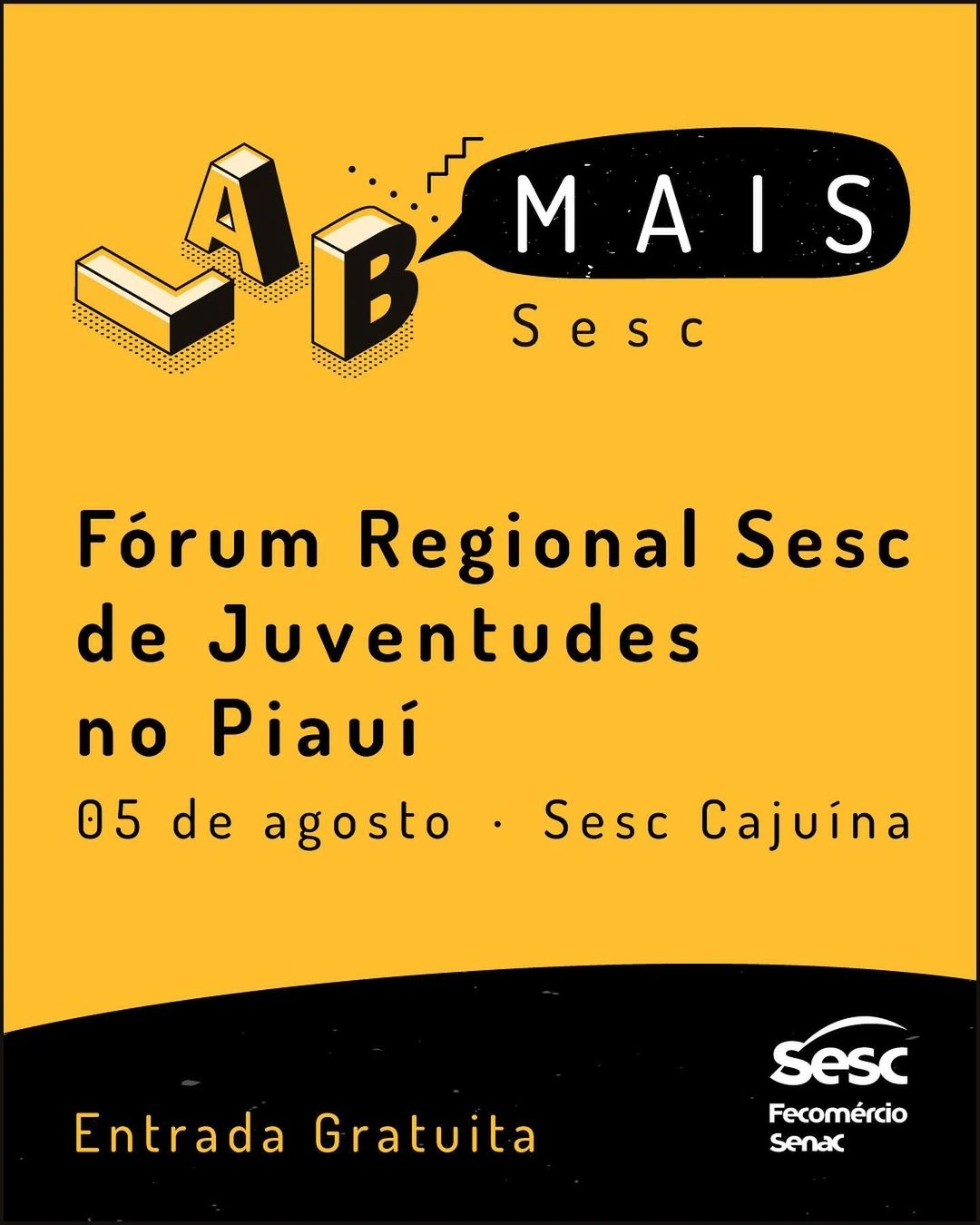 Programação do Fórum Regional Sesc de Juventudes